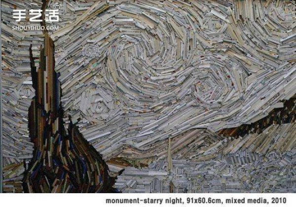 When Van Gogh met collage: a world-famous painting made from waste newspapers and magazines