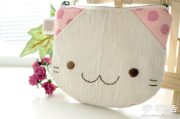 Non-woven fabric DIY handmade cute cat coin purse