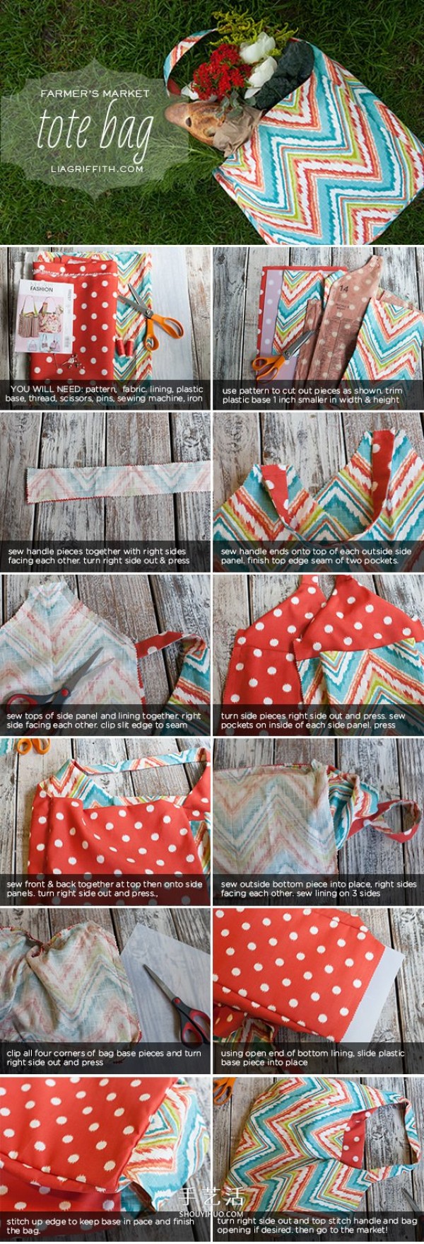 Homemade shopping bag fabric production method, non-woven handmade DIY shopping bag