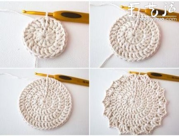 Tutorial on making small fresh coasters by crocheting