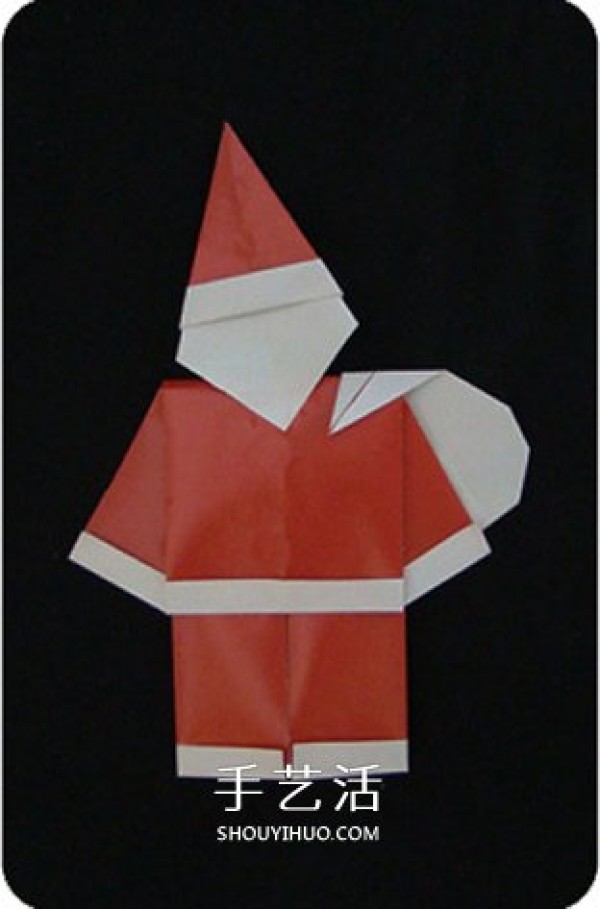 A simple illustrated tutorial on how to fold Santa Claus for children