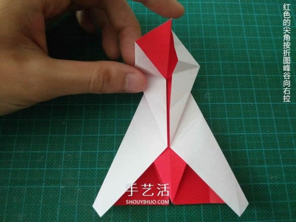 Illustrated tutorial on how to fold the Christmas crane How to fold the Christmas crane