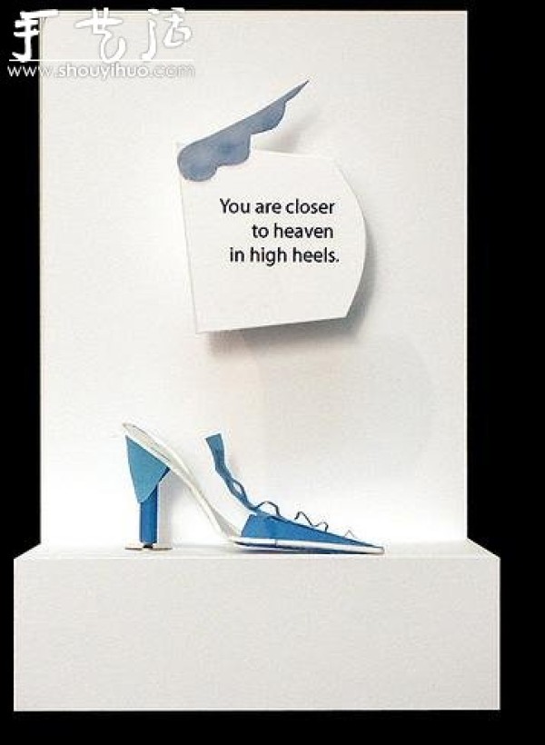 Appreciation of exquisite paper-cut works of womens high heels