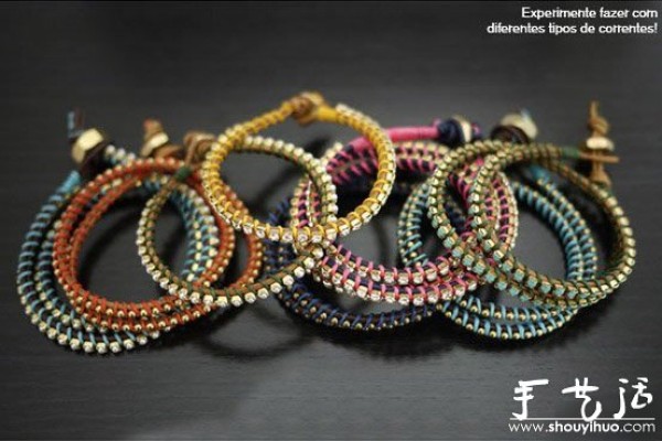 Tutorial on hand-knitting ethnic bracelets