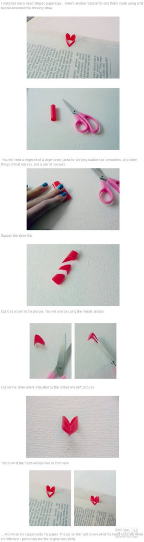 Straws, handmade paper clips, straws, paper clips, DIY illustrated tutorials