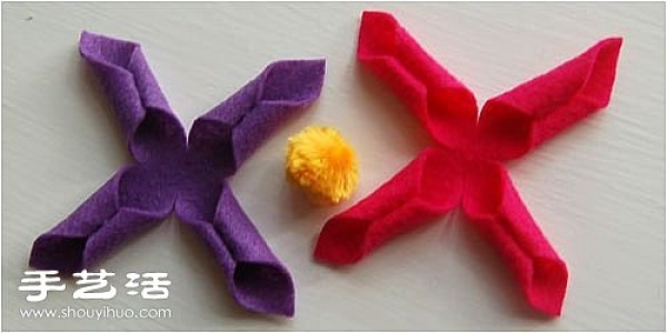 Non-woven fabric DIY fabric flower tutorial, non-woven fabric flower hand-making