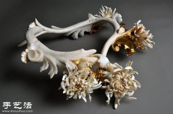 Skeleton + carving DIY exquisite bone carving art