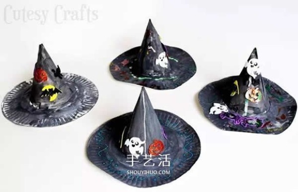 How to make Halloween hats for toddlers with illustrations of handmade Halloween hats