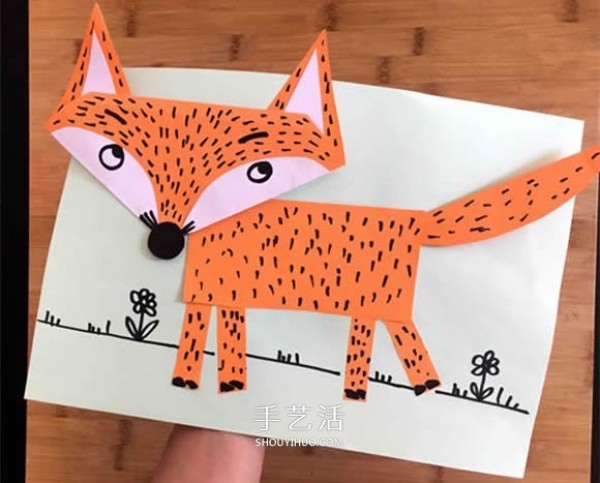 How to make handmade fox paper stickers in kindergarten, simple and cute! 