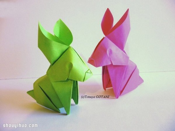 Illustrated tutorial on folding a particularly beautiful three-dimensional rabbit