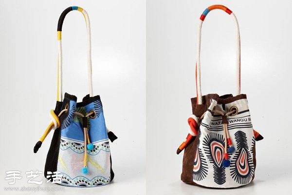 Beautiful fabric bags full of African elements