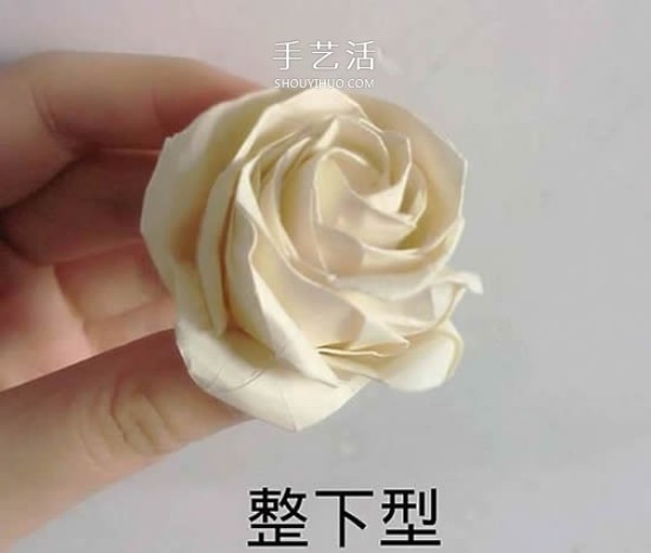 Practice on folding beautiful paper roses before Valentines Day