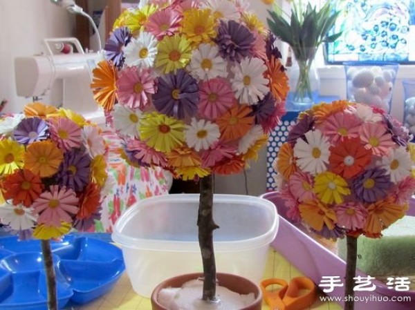 DIY handmade beautiful paper flower bonsai