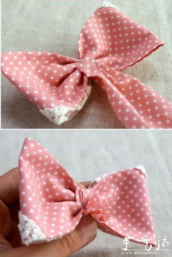 Tutorial on hand-making small fresh bow hairpins