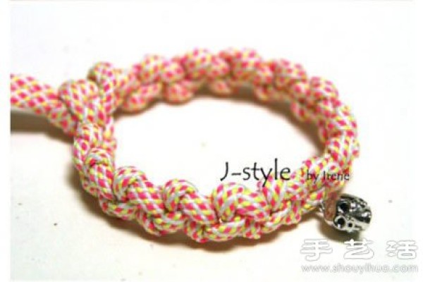 Korean style beautiful hand rope bracelet DIY production illustrated tutorial