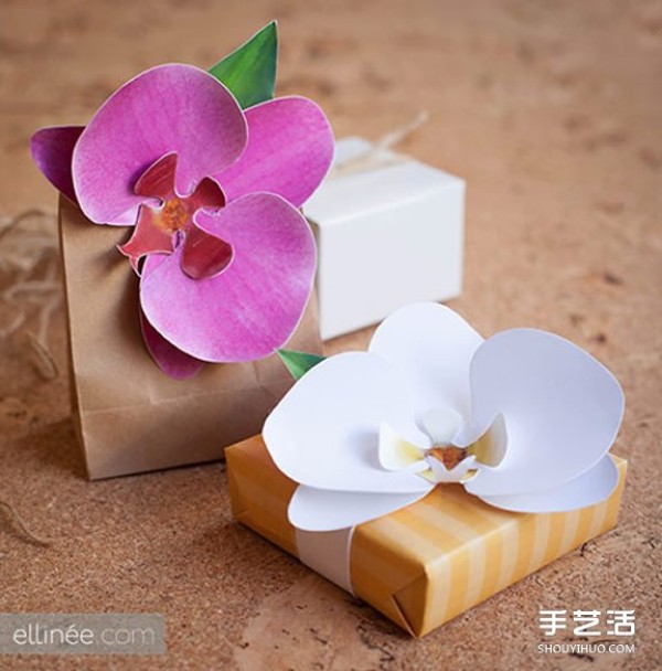 How to make handmade orchids, illustrated tutorial on folding cardboard orchids