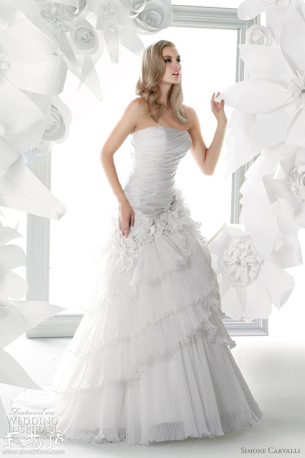 Simone Carvalli 2012 spring and summer wedding dress design appreciation