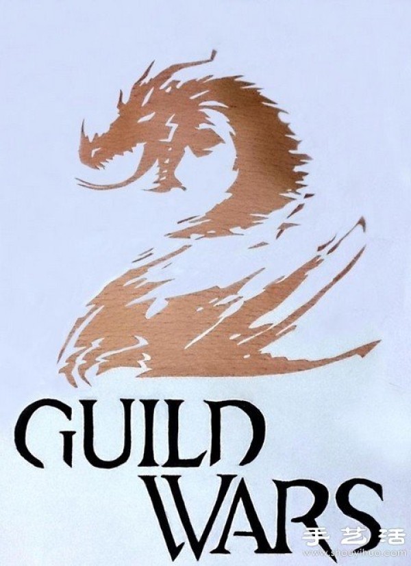 "Guild Wars 2" theme wood stickers hand-making tutorial