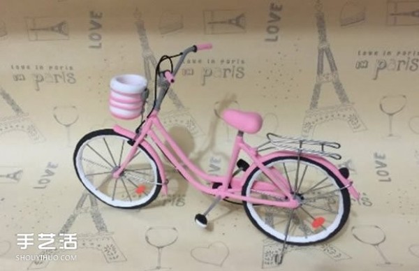 Mini bicycle method and illustration of handmade bicycle model making tutorial