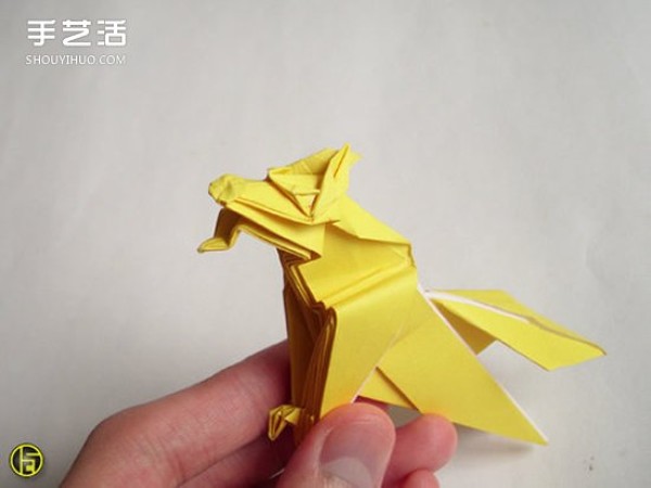 Origami Werewolf Illustrated Process Steps and Complex Werewolf Folding Tutorial