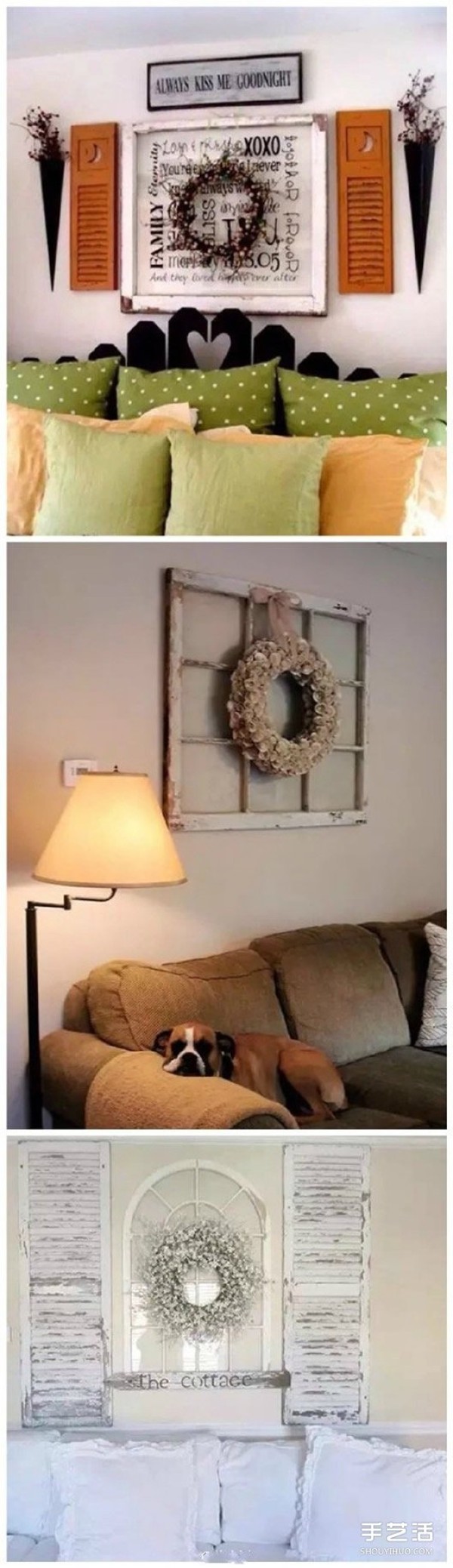 DIY production of old windows transformed into highlights of home decoration