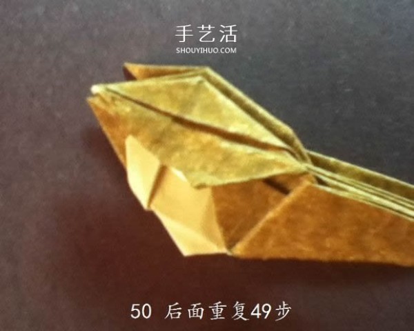 Wear the cat with you! Illustration of the origami method of cat head ring