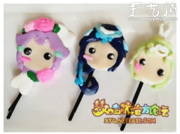 Cute hairpins handmade by cute girls