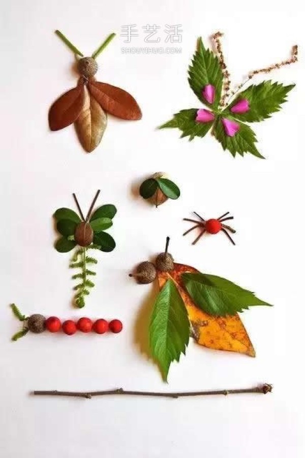 A collection of simple and beautiful leaf stickers for children