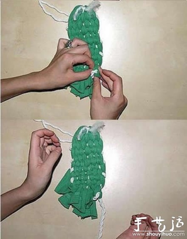 Tutorial on transforming old T-shirts into flip-flops