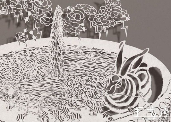 Li Baoyis paper-cut art work