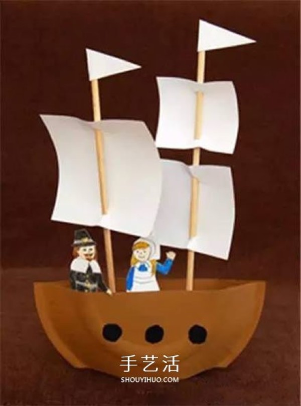 Tutorial for kindergarten to make a boat from paper plates. Cute sailboat model! 