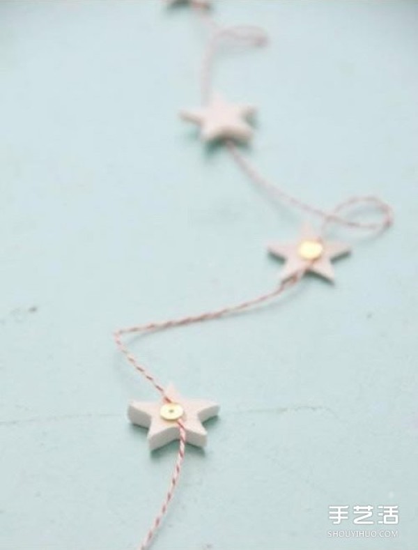 Ultra-light clay to make DIY romantic hanging ornaments or package decorations with five-pointed stars