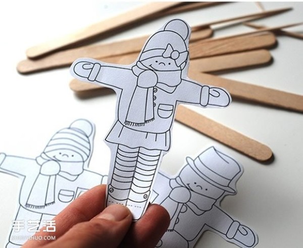  Three-dimensional skating figures to make kindergarten paper skating figures DIY