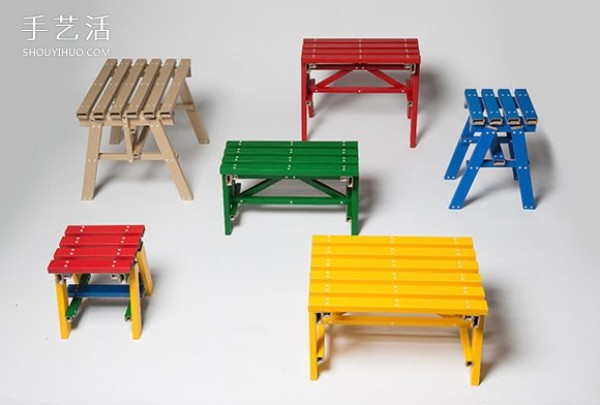 Colorful and free to match! Korean PESI reinterprets cardboard furniture