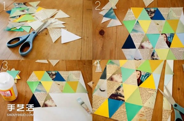 How to make puzzle cards with illustrations of the steps of DIY decorative cards by hand