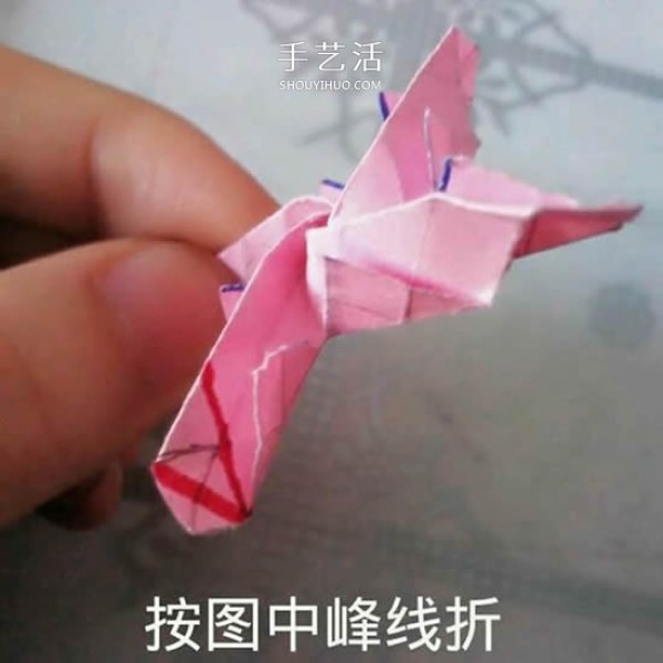 Valentines Day gift box origami illustration, how to fold a beautiful Korean rose gift box