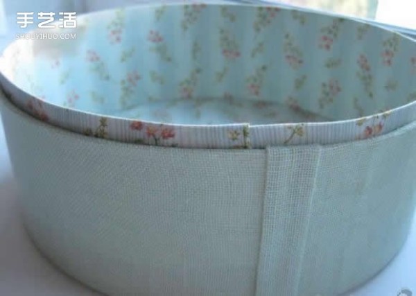 How to make a round cloth box tutorial round fabric storage box DIY diagram