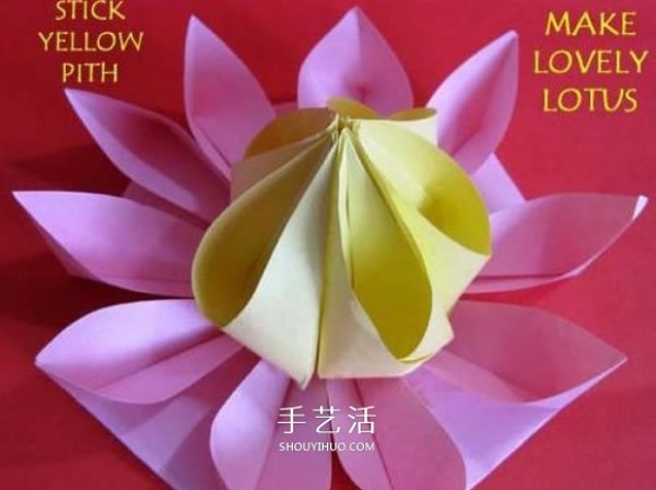 How to fold handmade crabapple flowers and illustrate the steps of origami crabapple flowers