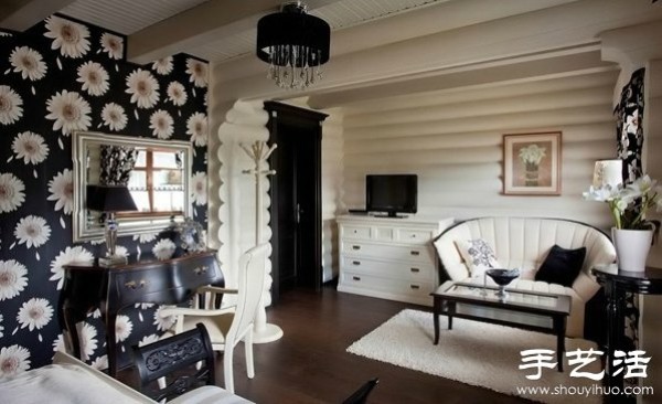 Ukrainian black and white villa decoration design