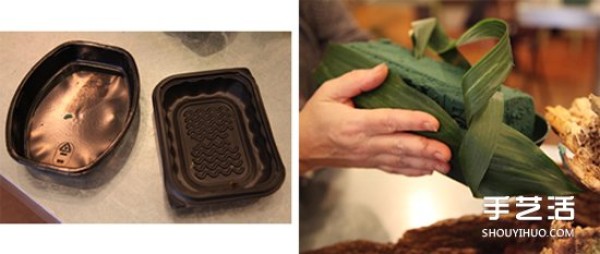 Using dead wood waste in DIY flower pots to make forest-style flower arrangements