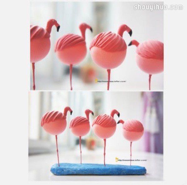 Illustrated tutorial on handmade DIY flamingo clay doll