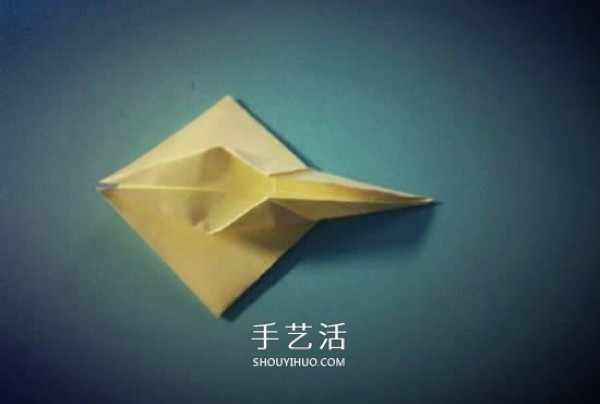 Simple hummingbird origami method, origami hummingbird illustration tutorial