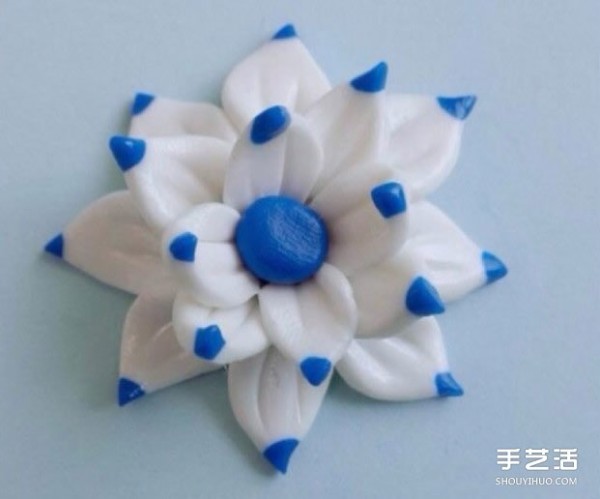 Ultra-light clay lotus DIY tutorial, the process of making a lotus with clay