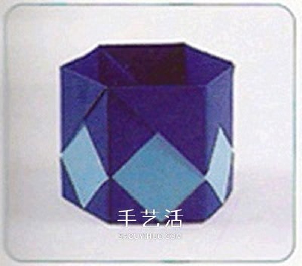 The folding diagram of the hexagonal paper box includes the box body, lid and bottom