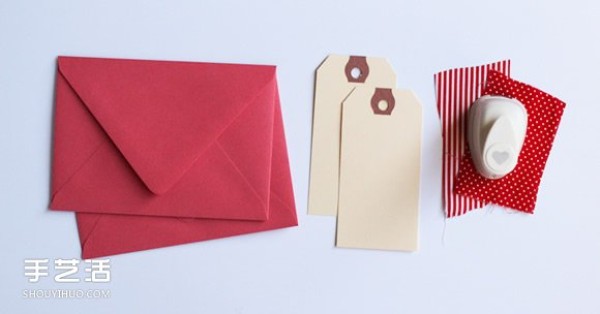 Romantic Valentines Day envelopes and decorative labels DIY handmade tutorial