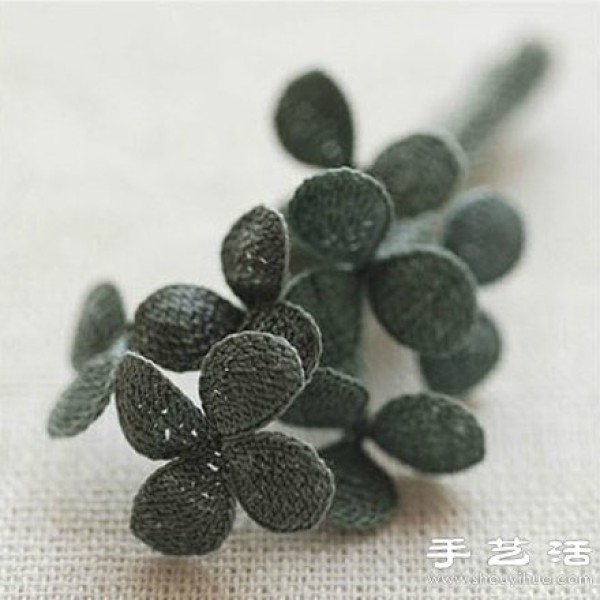 Japanese Jungjuns forest-style hand-knitted flowers