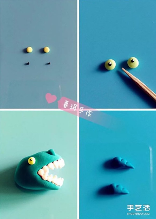 Ultra-light Clay Tyrannosaurus Rex Making Tutorial and Cute Dinosaur DIY Illustrations