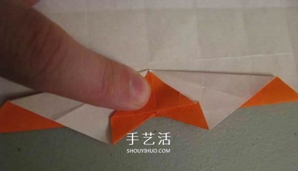 Origami illustration of three-dimensional jack-o