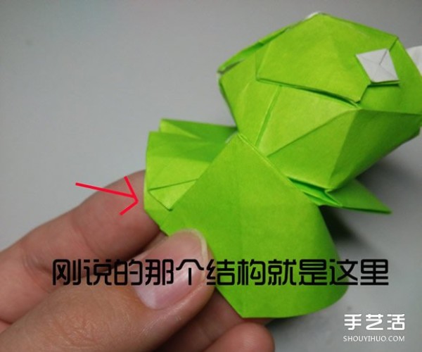 Three-dimensional duck origami step-by-step drawing and duck folding tutorial illustration