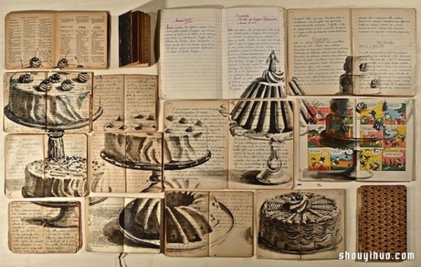 Put old books together and turn waste canvas into treasure to DIY beautiful decorative paintings